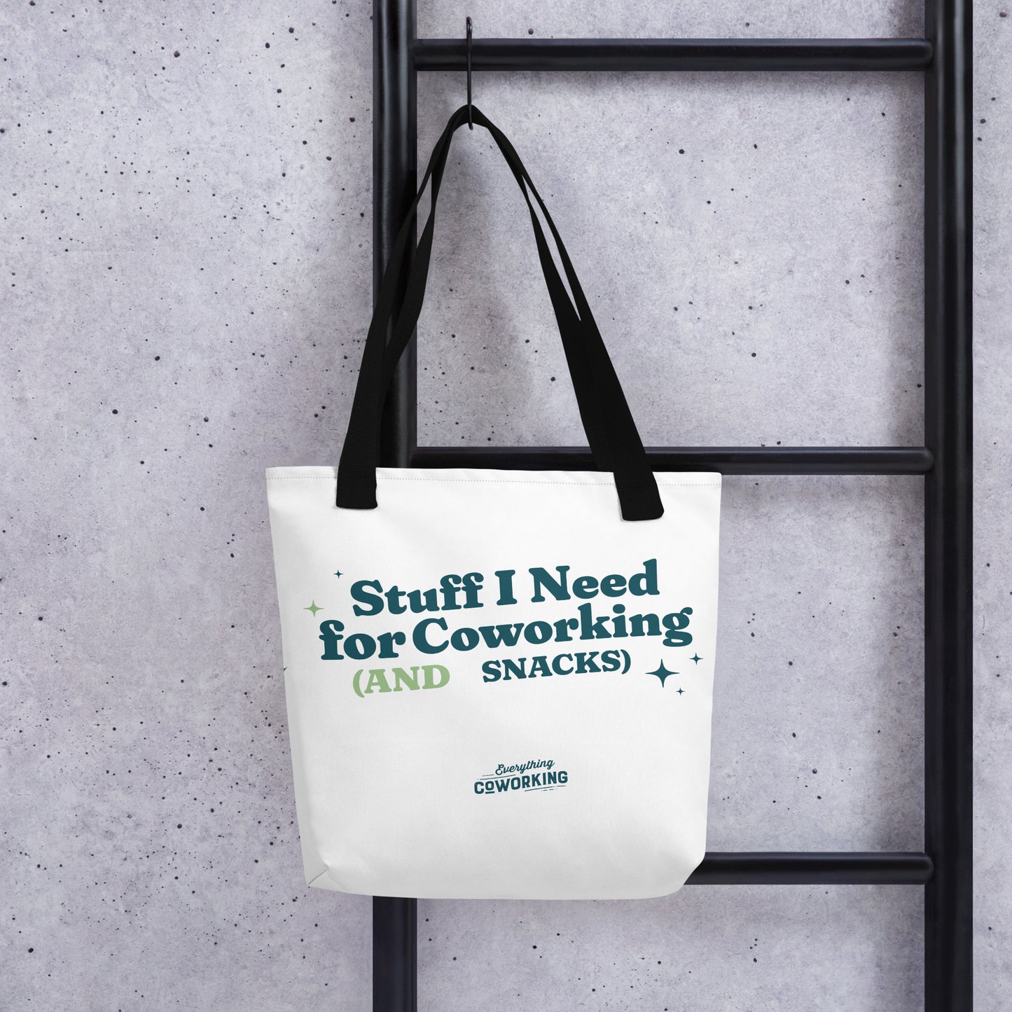 Tote Bag - Stuff I Need For Coworking And Snacks