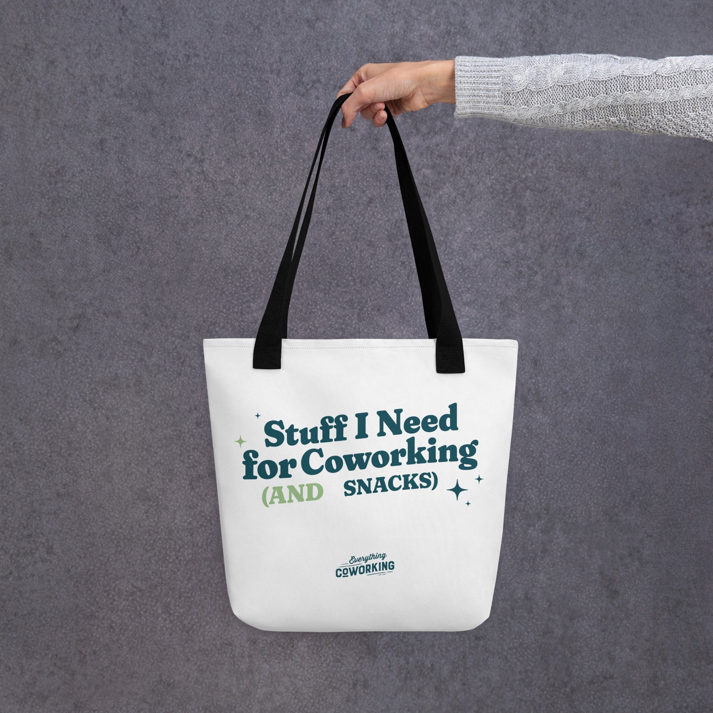 Tote Bag - Stuff I Need For Coworking And Snacks